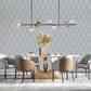 Special FX Nouveau Scallop Wallpaper - Silver / White / Grey - Galerie - G68086 - Premier Wallcovering