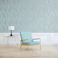 Special FX Ribbon Wallpaper - Aqua - Galerie - G67735 - Premier Wallcovering