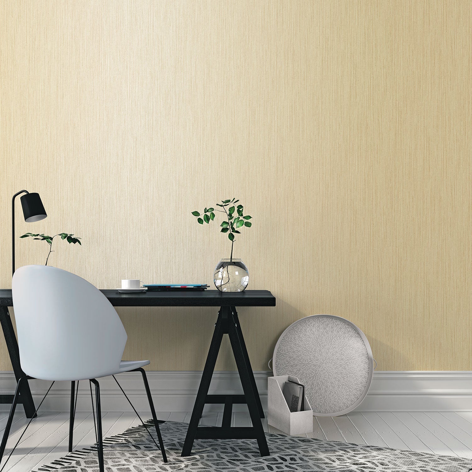 Special FX Shimmering Textured Wallpaper - Golden Beige - Galerie - G67688 - Premier Wallcovering