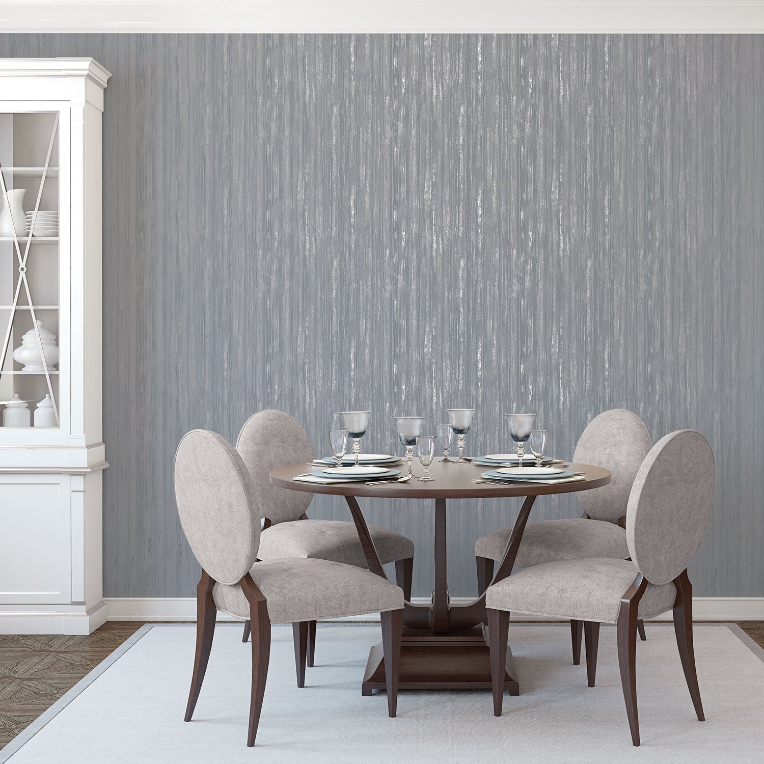Special FX Shimmering Textured Wallpaper - Silver / Pewter Grey - Galerie - G67709 - Premier Wallcovering