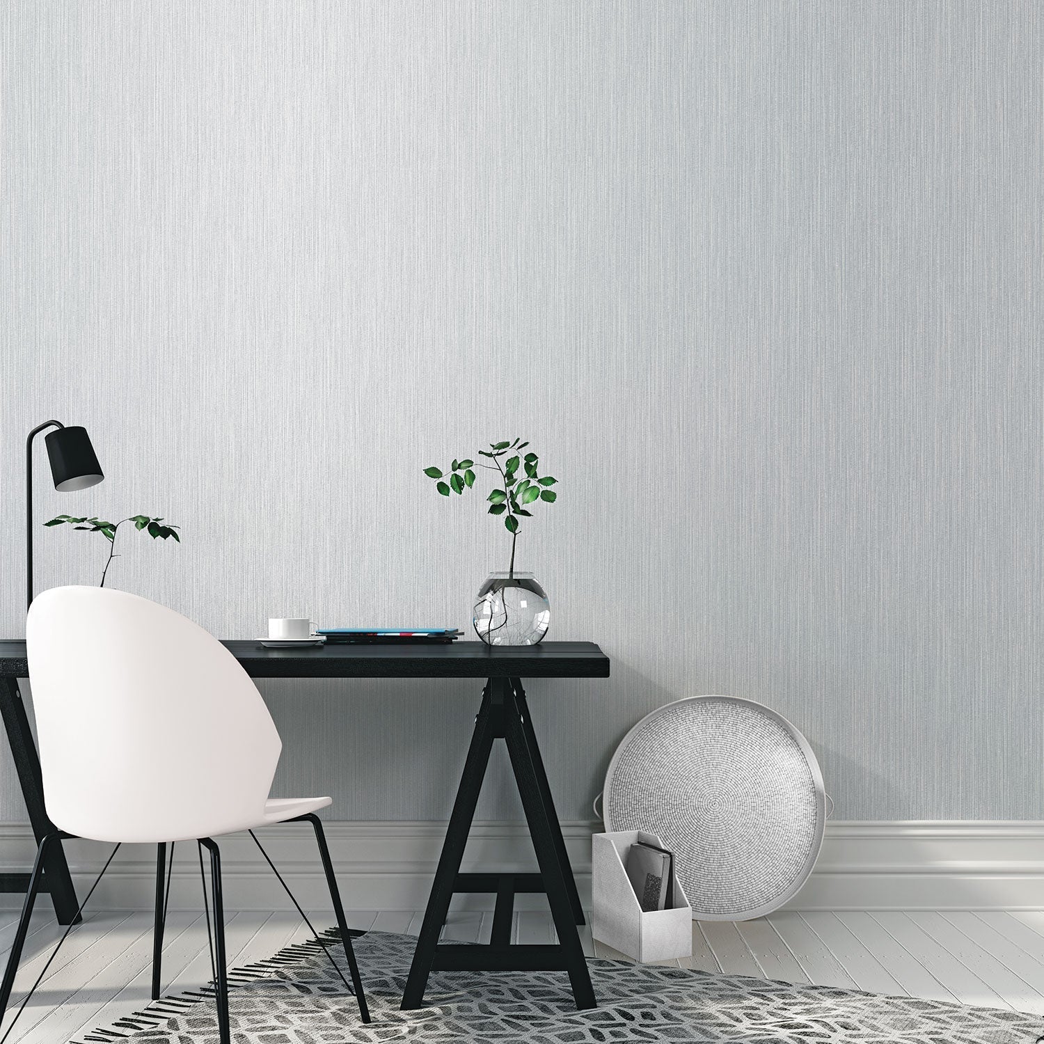Special FX Shimmering Textured Wallpaper - Silver - Galerie - G67681 - Premier Wallcovering