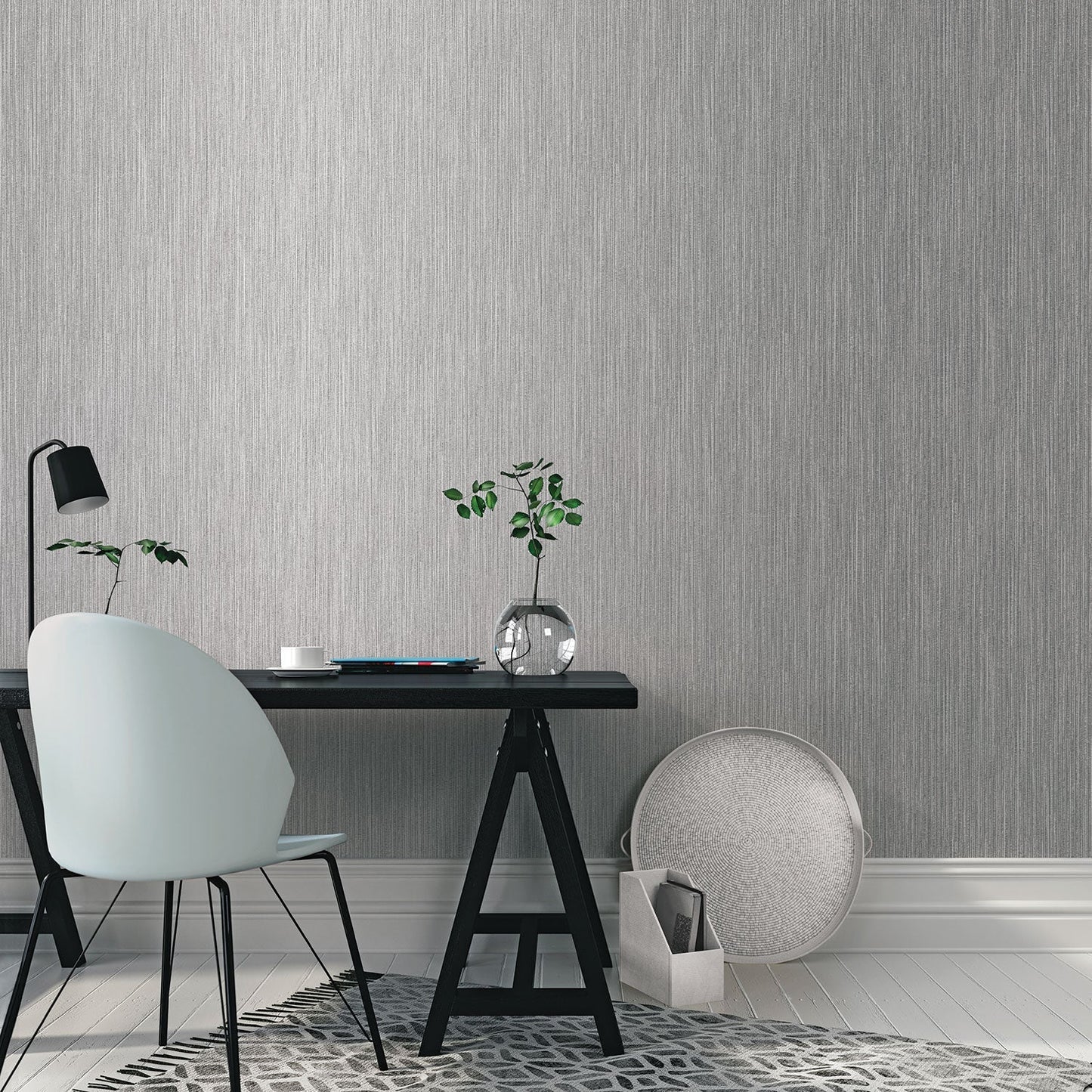 Special FX Shimmering Textured Wallpaper - Pewter Grey - Galerie - G67686 - Premier Wallcovering