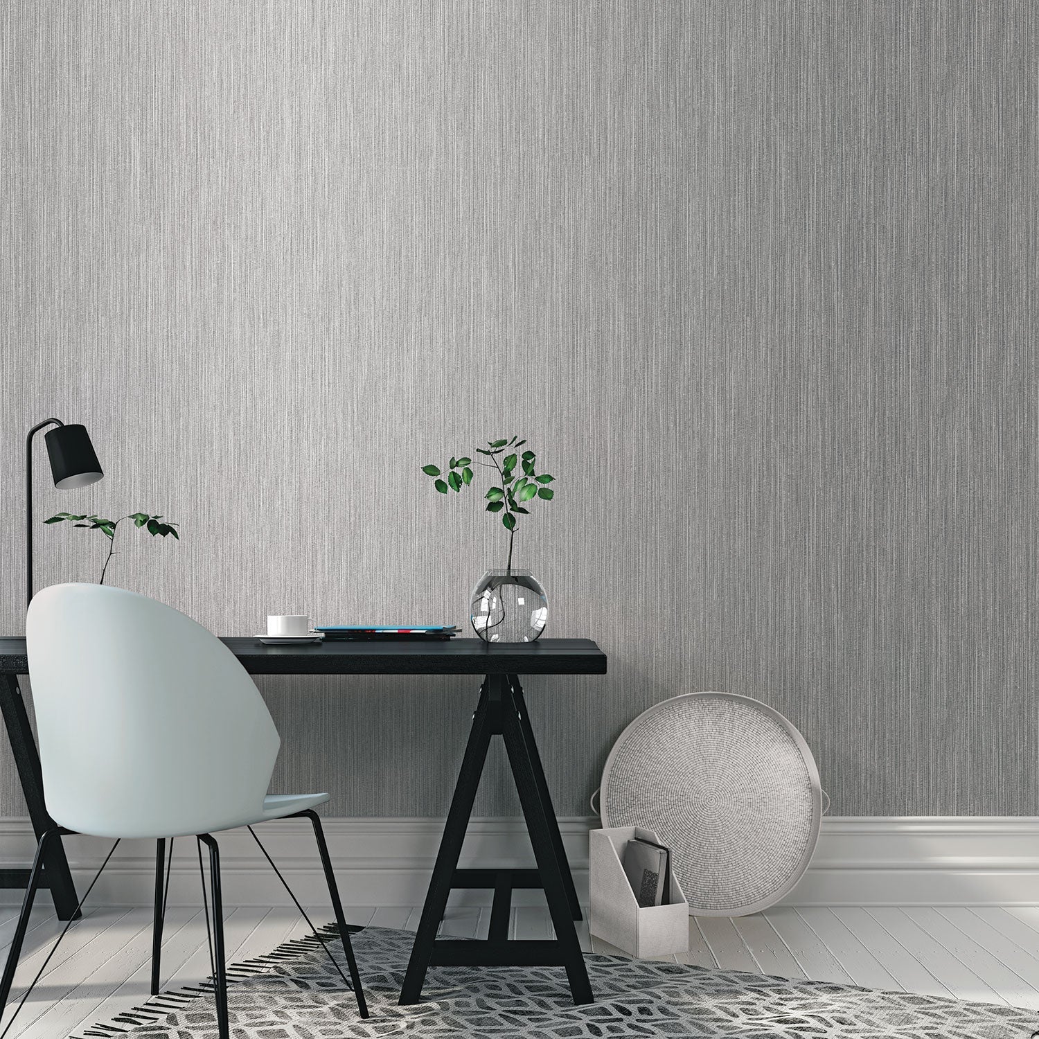 Special FX Shimmering Textured Wallpaper - Pewter Grey - Galerie - G67686 - Premier Wallcovering