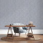 Special FX Special Damask Wallpaper - Blue / Silver - Galerie - G68088 - Premier Wallcovering