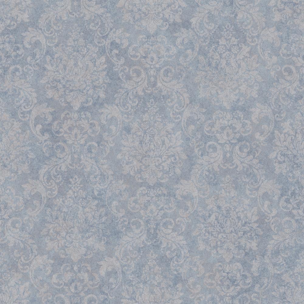 Special FX Special Damask Wallpaper - Blue / Silver - Galerie - G68088 - Premier Wallcovering