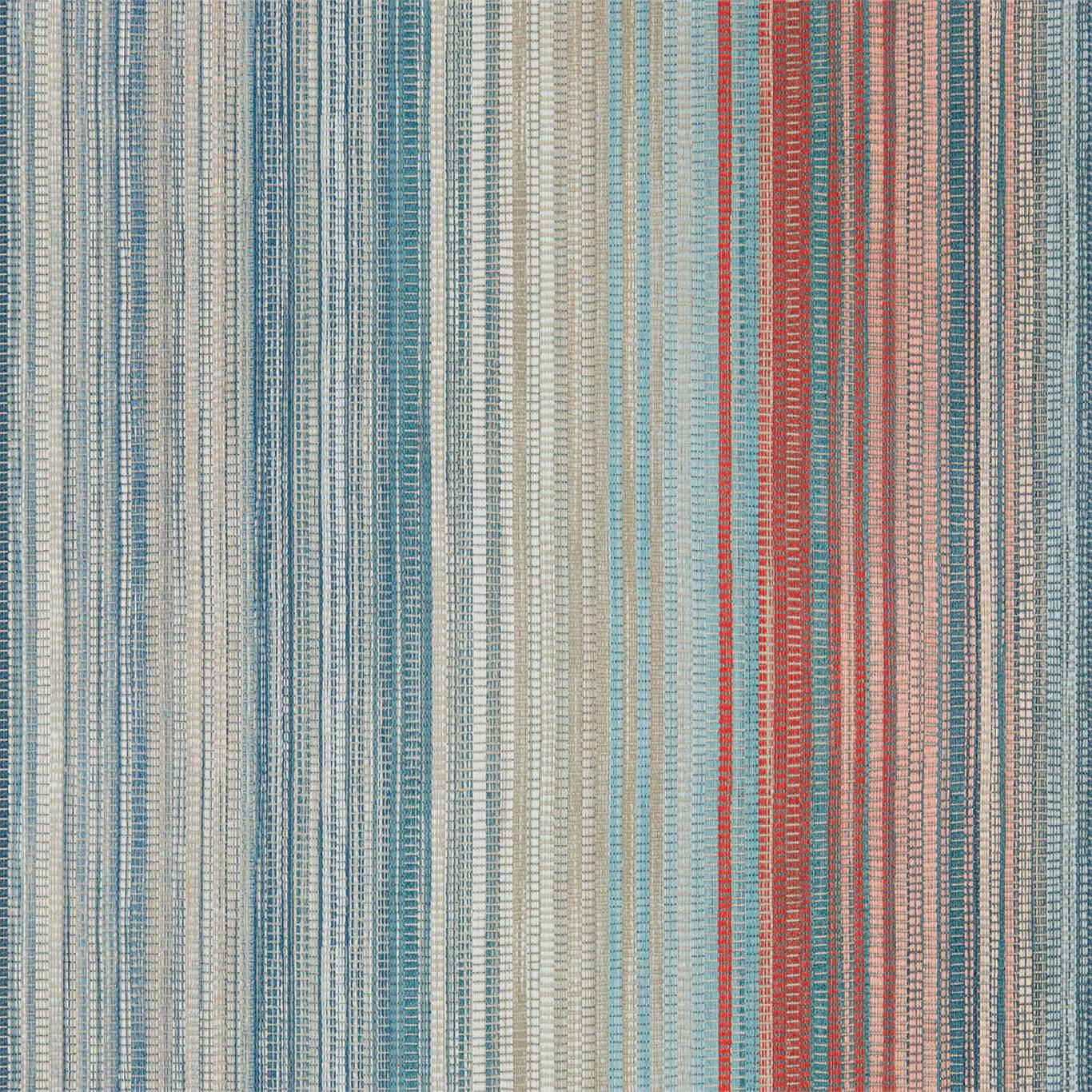 Spectro Stripe Wallpaper - Teal/Sedona/Rust - Harlequin - HMWF111961 - Premier Wallcovering