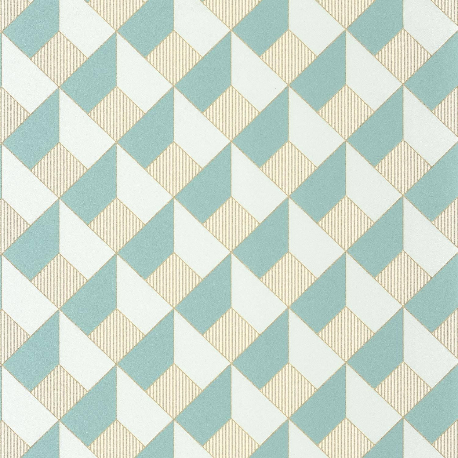 Square Wallpaper - Bleu Petrole - Caselio - 105096661