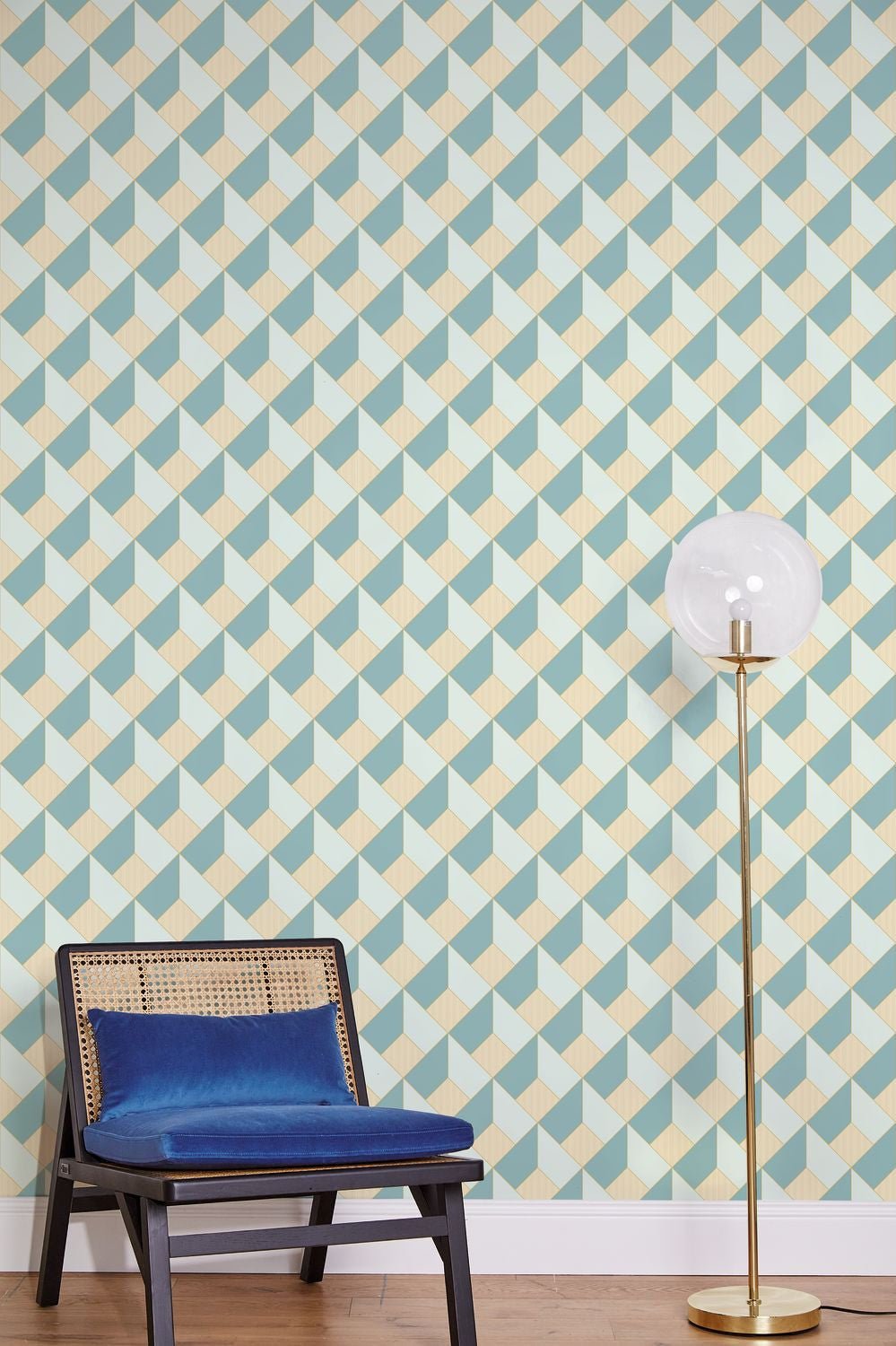 Square Wallpaper - Bleu Petrole - Caselio - 105096661