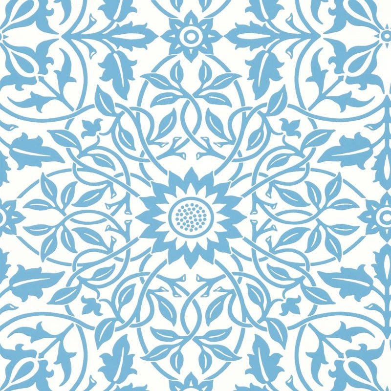 St James Ceiling Wallpaper - China Blue - Morris & Co - 217079 - Morris Wallpaper