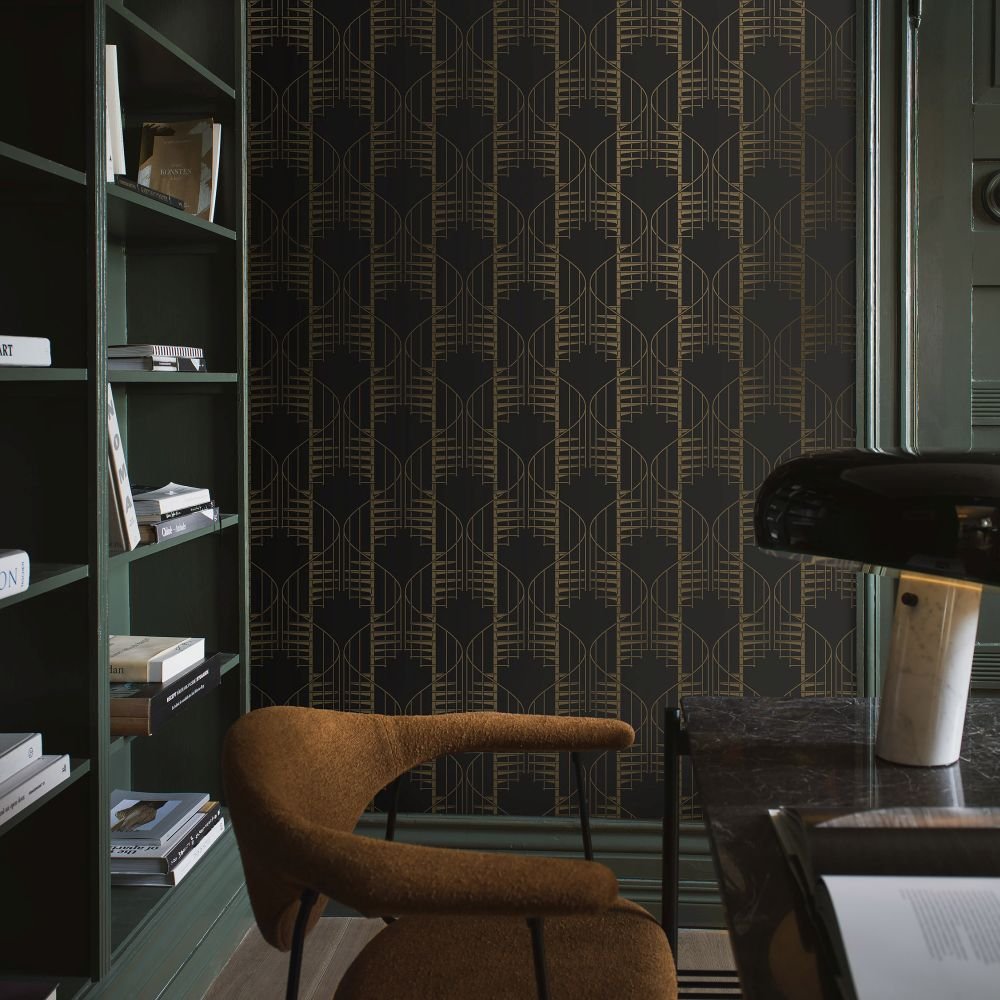 Staircase Wallpaper - Charcoal - Boråstapeter - 2284 - Premier Wallcovering