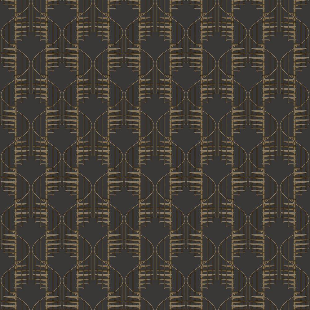 Staircase Wallpaper - Charcoal - Boråstapeter - 2284 - Premier Wallcovering