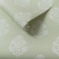 Standen Wallpaper - Sage - Clarke & Clarke - W0199/06 - Premier Wallcovering