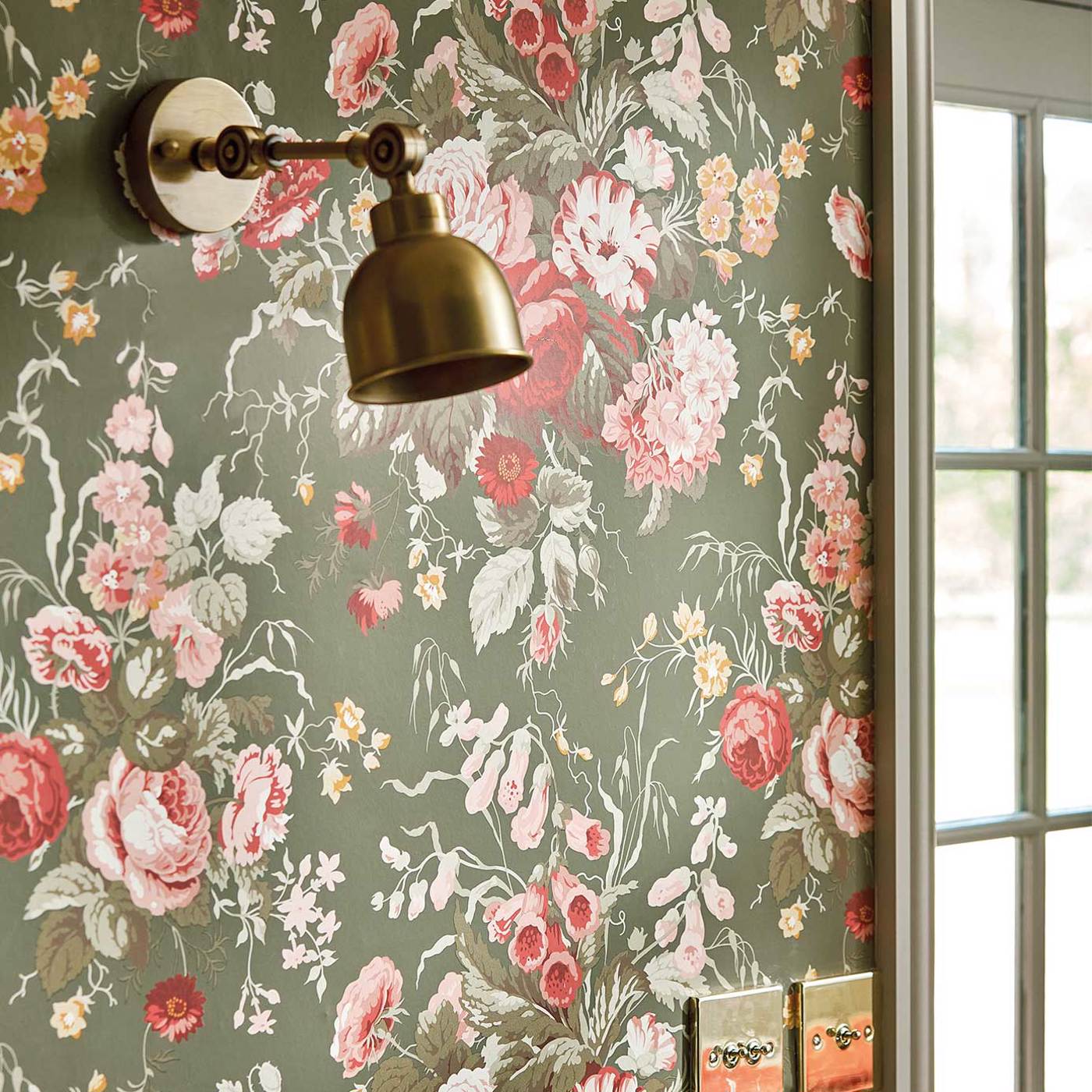 Stapleton Park Wallpaper - Sage/Honey - DOSW217047 - Sanderson