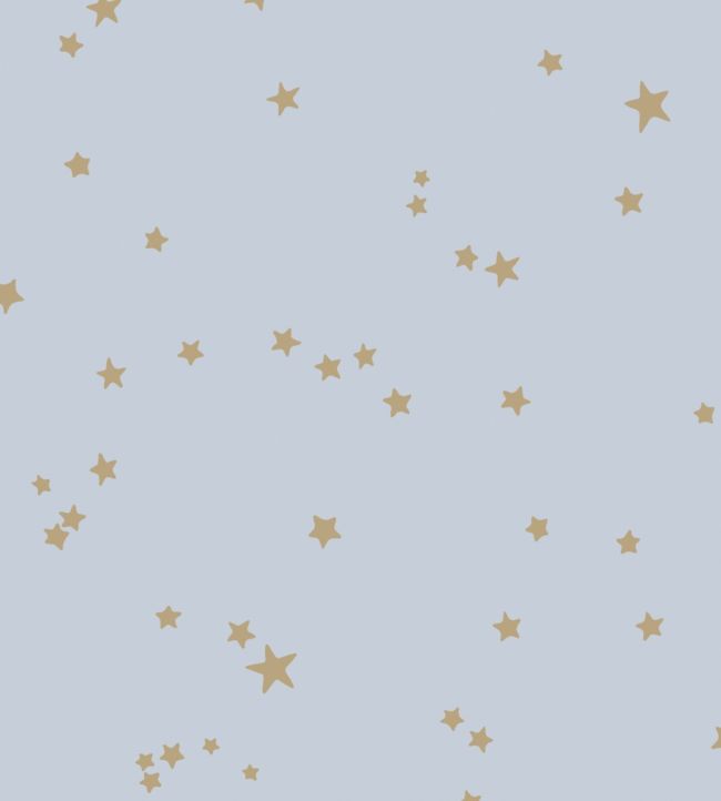 Stars Wallpaper - Metallic Gold on Ice Blue - 103/3016 - Cole & Son - Premier Wallcovering