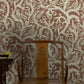 Stitched Birds Wallpaper - Red - Josephine Munsey - JMW-103541 - Premier Wallcovering