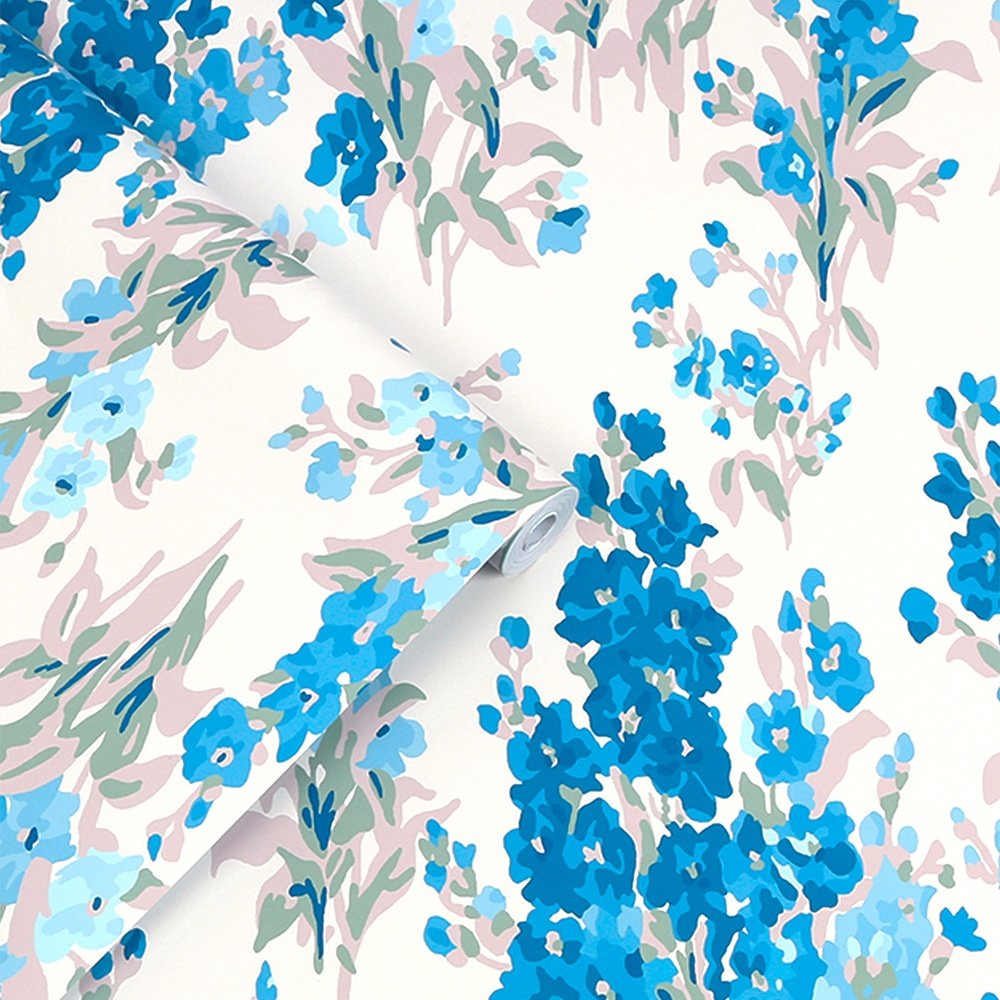 Stocks Wallpaper - Blue Sky - Laura Ashley - 115259 - Premier Wallcovering