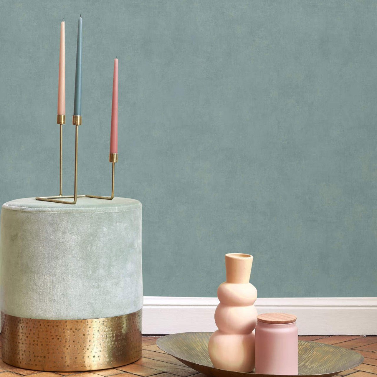 Stone Wallpaper - Bleu Orage - Casadeco - 80836420 - Premier Wallcovering