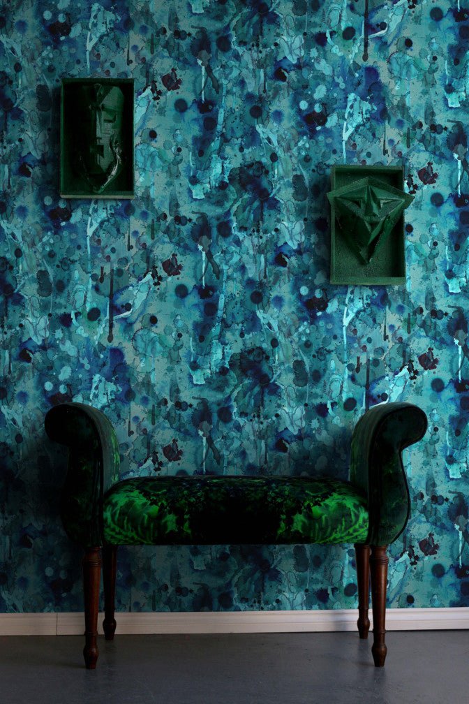 Storm Blotch Superwide Wallpaper - Blue - Timorous Beasties - ROR/SBLO/OBRN/01 - Premier Wallcovering