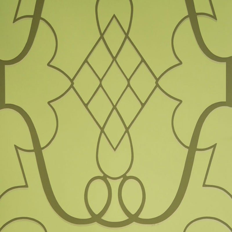 Stradivari Wallpaper - Green/Metallic - Nina Campbell - NCW4014 - 02 - Premier Wallcovering
