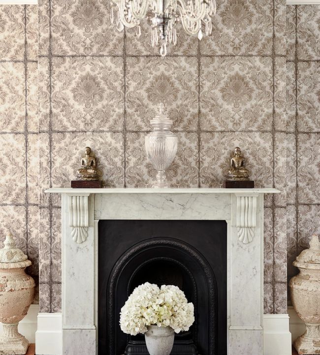 Stravinsky Wallpaper - Metallic Bronze on Soot - 108/4017 - Cole & Son - Premier Wallcovering
