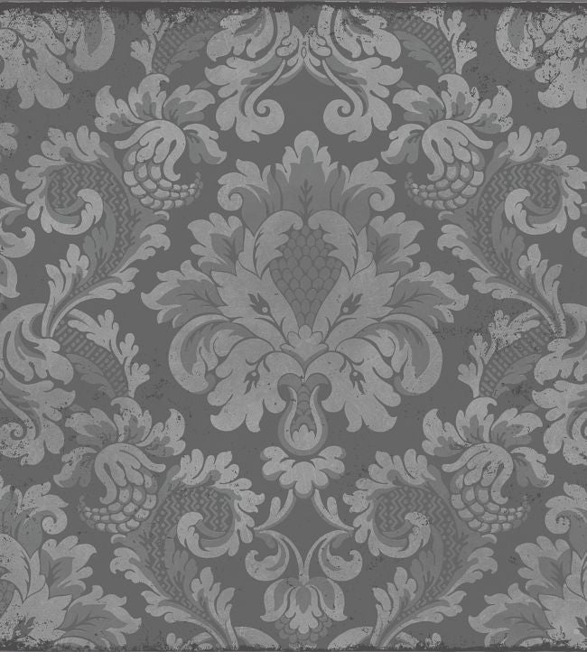 Stravinsky Wallpaper - Metallic Silver on Metallic Graphic - 108/4018 - Cole & Son - Premier Wallcovering