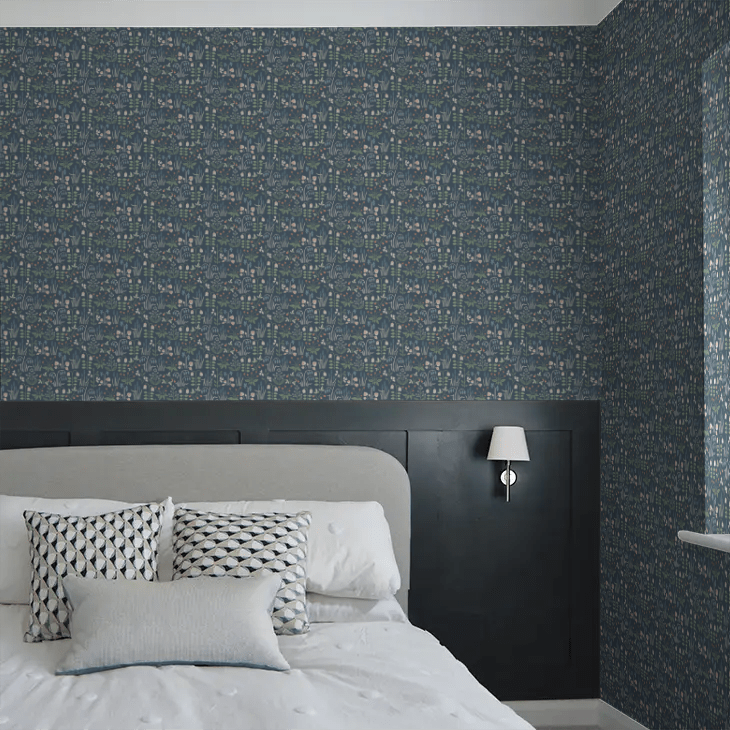 Strawberry Field Wallpaper - Blue - Boråstapeter - 7215 - Premier Wallcovering