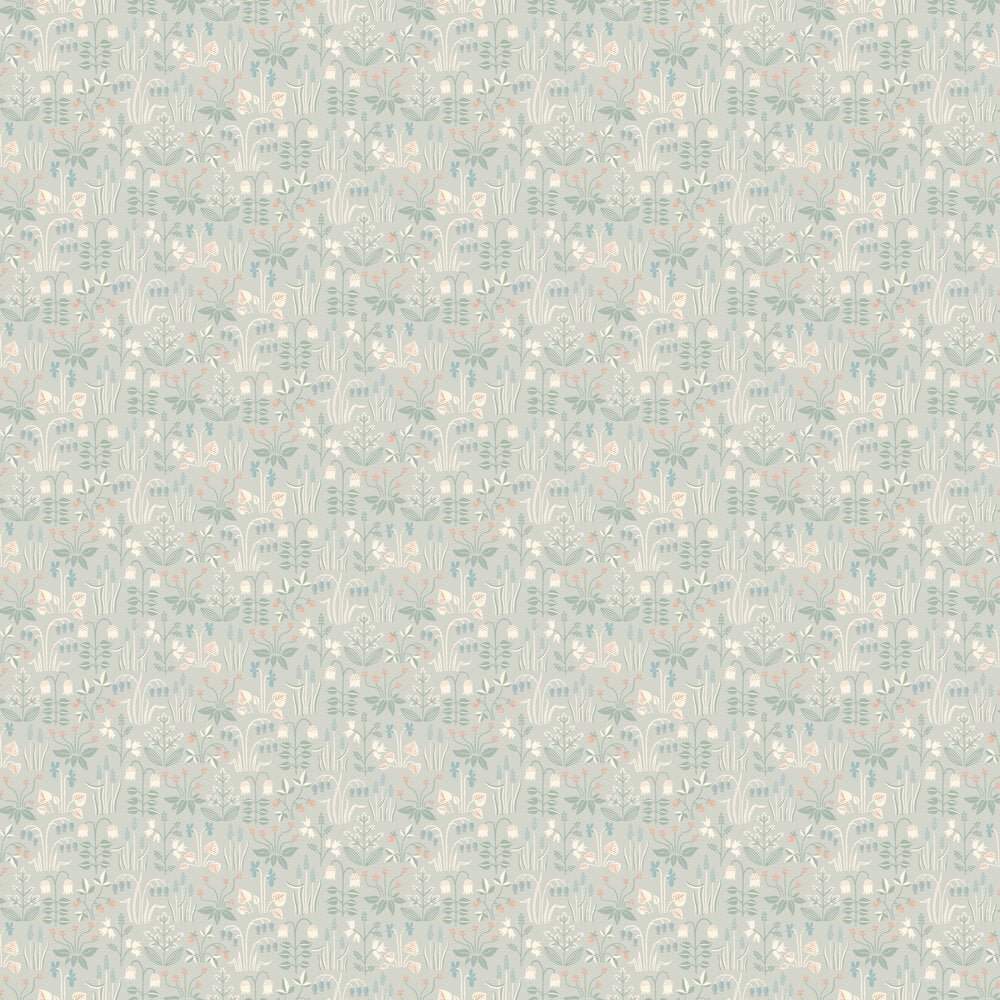 Strawberry Field Wallpaper - Grey Green - Boråstapeter - 7216 - Premier Wallcovering