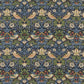 Strawberry Thief Fabric - Indigo/Mineral - Morris & Co - 220313 - Premier Wallcovering