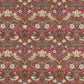 Strawberry Thief Fabric - Crimson/Slate - Morris & Co - 220312 - Premier Wallcovering