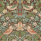 Strawberry Thief Wallpaper - Chocolate/Slate - 212565 - Morris & Co - Premier Wallcovering