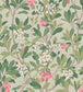 Strawberry Tree Wallpaper - Chalk, Rose & Forest Green on Eau Du Nil - 100/10048 - Cole & Son - Premier Wallcovering