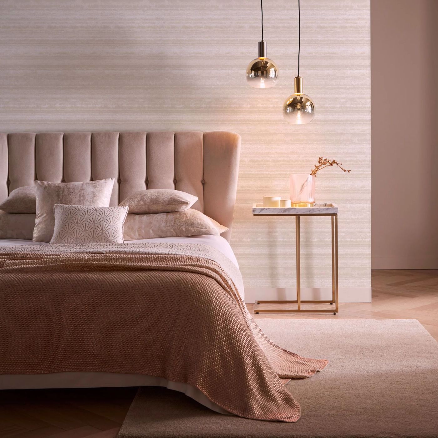 Striatus Wallpaper - Parchment - Clarke & Clarke - W0211/03 - Premier Wallcovering