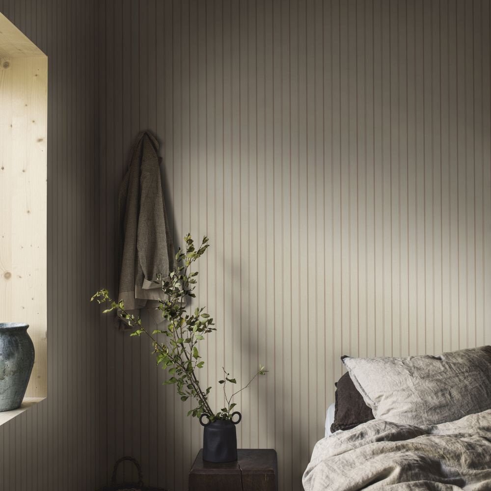Stripe Wallpaper - Taupe - Boråstapeter - 4718 - Premier Wallcovering
