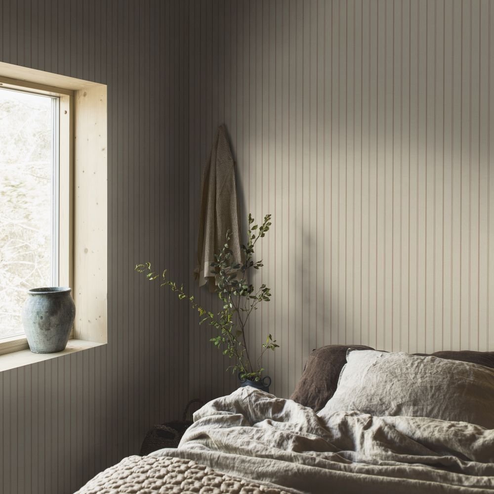 Stripe Wallpaper - Taupe - Boråstapeter - 4718 - Premier Wallcovering