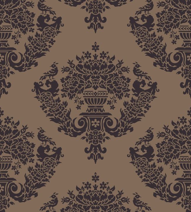 Sudbury Wallpaper - Black on Metallic Bronze - 88/12050 - Cole & Son - Premier Wallcovering