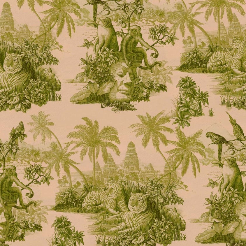 Sumatra Wallpaper - Blush / Pear-Green - House of Hackney - 1-WA-SUM-DI-BPG-XXX