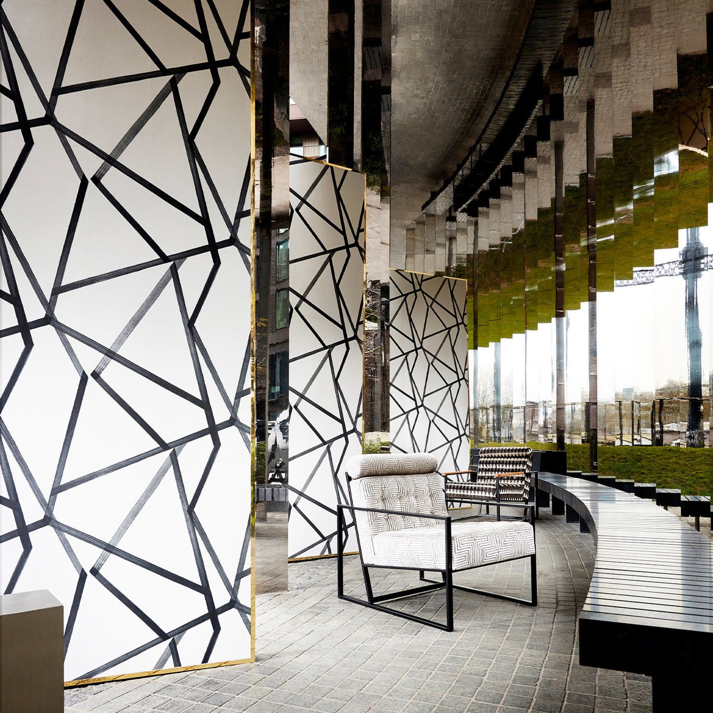 Sumi Wallpaper - Pearl/Charcoal - Harlequin - HTEW112600 - Premier Wallcovering