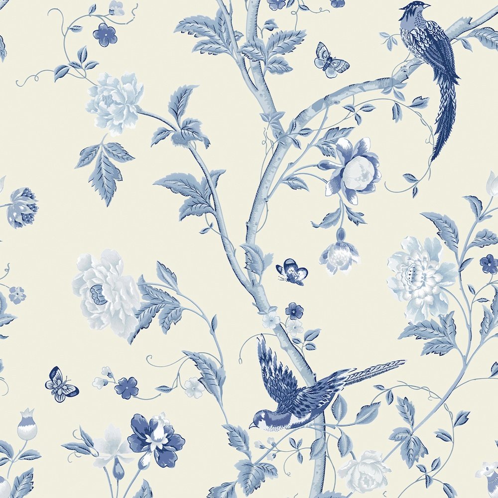 Summer Palace Wallpaper - Royal Blue - Laura Ashley - 113390 - Premier Wallcovering