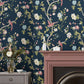 Summer Palace Wallpaper - Midnight Blue - Laura Ashley - 120134 - Premier Wallcovering