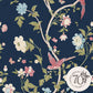 Summer Palace Wallpaper - Midnight Blue - Laura Ashley - 120134 - Premier Wallcovering