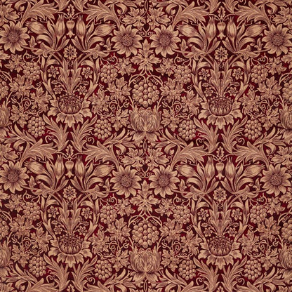 Sunflower Velvet Fabric - Kermes/Birch - Morris & Co - 236928 - Premier Wallcovering