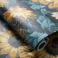 Sunforest Wallpaper - Denim/Ochre - Clarke & Clarke - W0162/01 - Premier Wallcovering