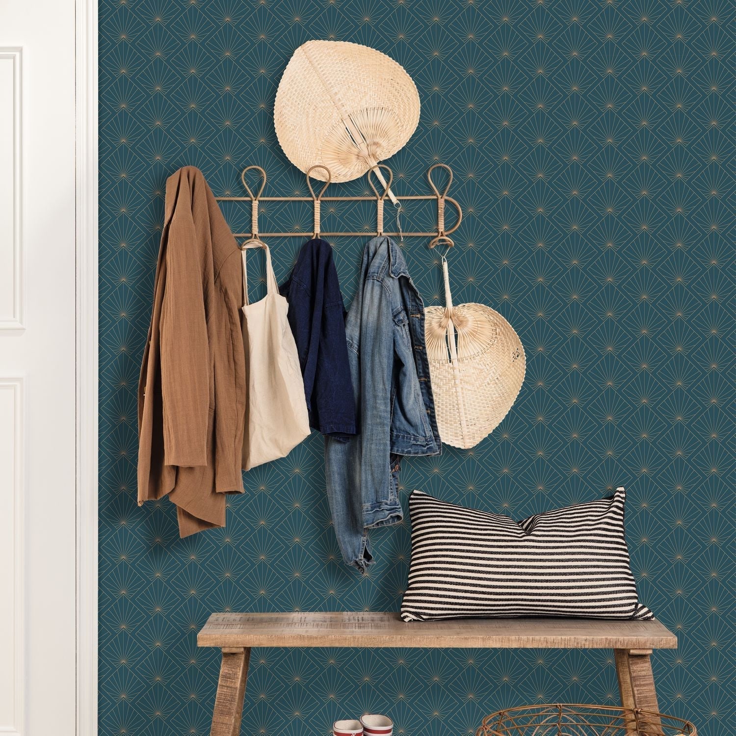 Sunrise Wallpaper - Teal Blue - Caselio - 101236100