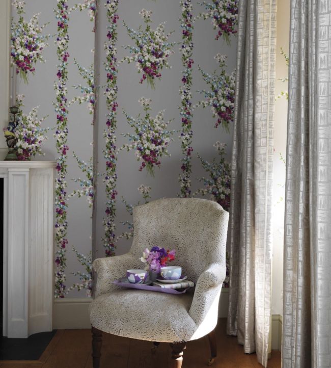 Suzhou Wallpaper - Brown/Coral/Pink - Nina Campbell - NCW4184 - 02 - Premier Wallcovering