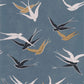 Swallow Twenties Wallpaper - Bleu Orage - Casadeco - 88636464 - Premier Wallcovering
