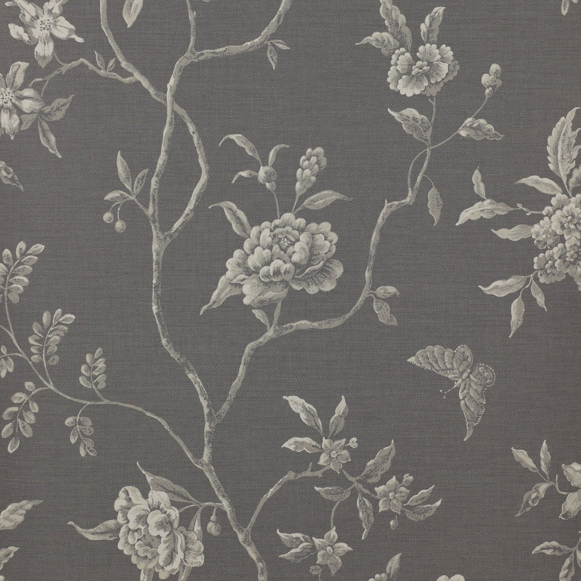 Swedish Tree Wallpaper - Charcoal - Colefax & Fowler - 07165/04 - Premier Wallcovering