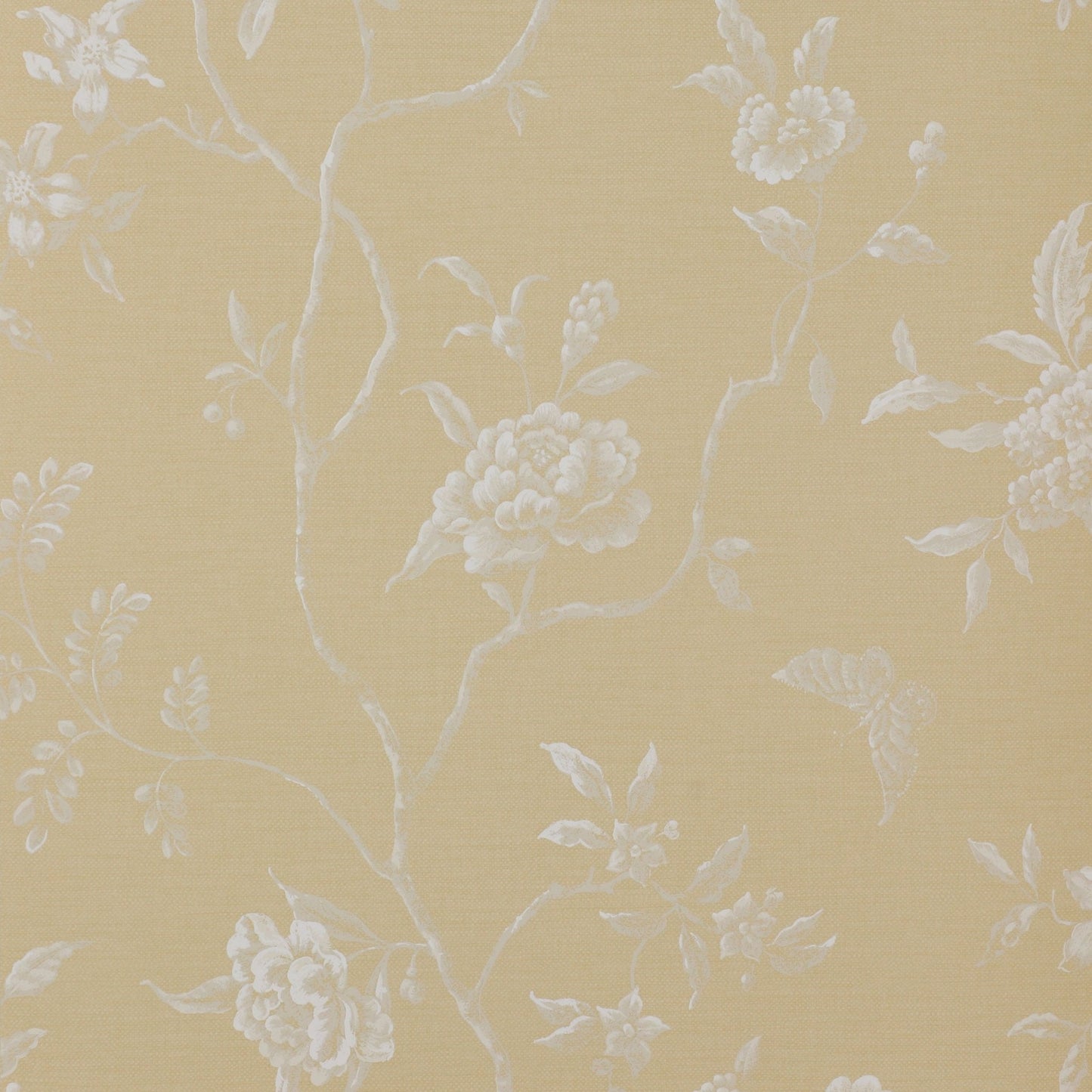Swedish Tree Wallpaper - Yellow - Colefax & Fowler - 07165/01 - Premier Wallcovering