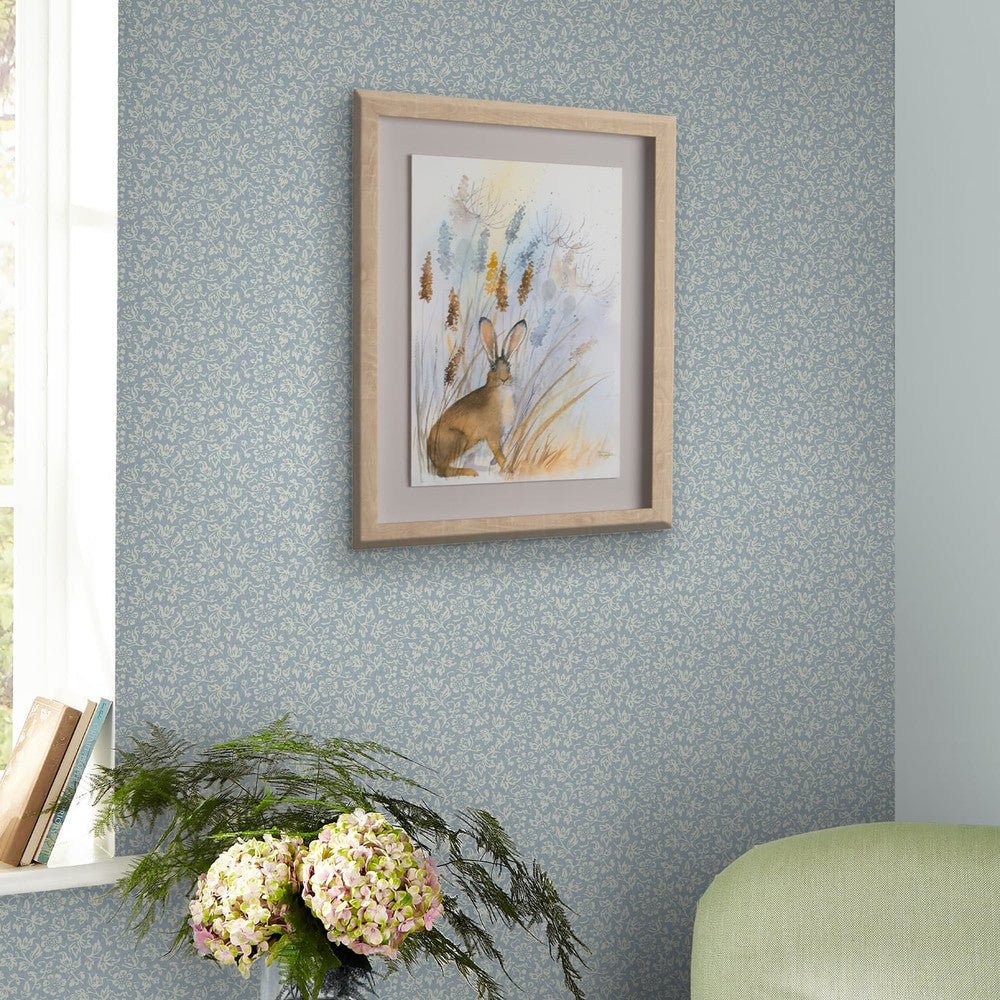 Sweet Alyssum Wallpaper - Pale Seaspray Blue - Laura Ashley - 121078 - Premier Wallcovering