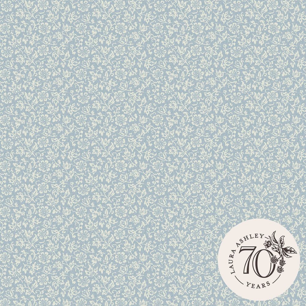 Sweet Alyssum Wallpaper - Pale Seaspray Blue - Laura Ashley - 121078 - Premier Wallcovering