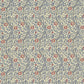 Sweet Briar Fabric - Indigo/Red - Morris & Co - DMC130202 - Premier Wallcovering
